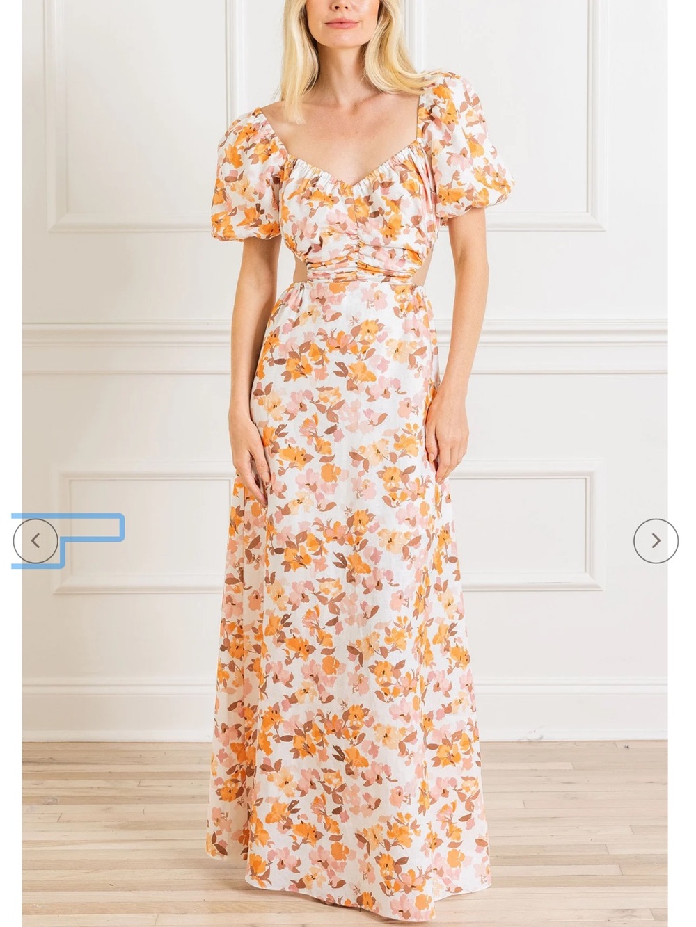 NWOT Peony Sweet Nothing Maxi Dress with cutouts